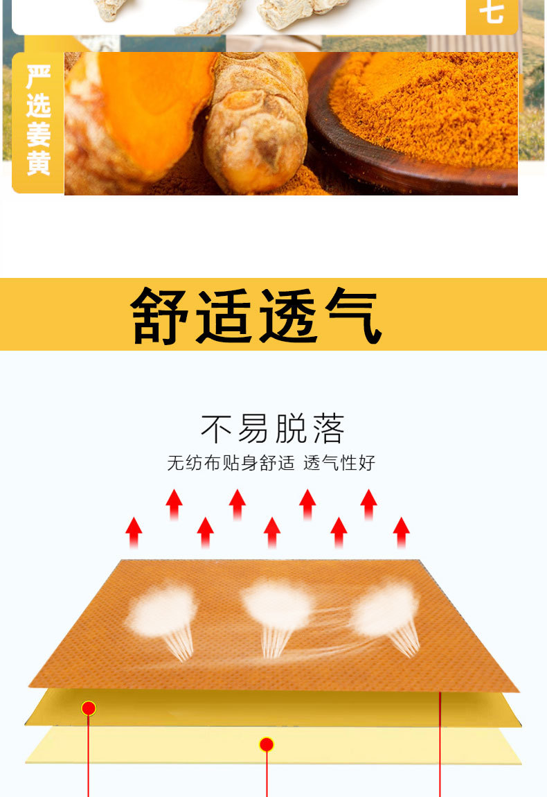 Turmeric and Notoginseng Herbal Patch Neck Support 8 Patches per Box in use