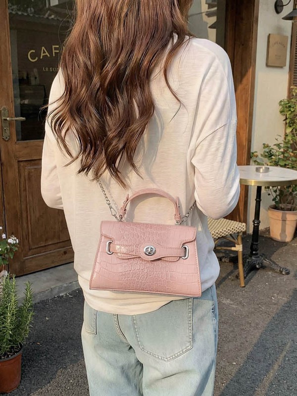 Nicho de diseño ligero de lujo cocodrilo bolso de mano pequeño bolso de mano de mujer nueva venta caliente alta sensación de cadena universal bolso de mochila