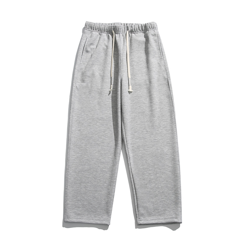 IZEXX otoño pesado color sólido sueltos pantalones casuales rectos de los hombres pantalones de pierna ancha de marca de moda americana Otoño de los hombres