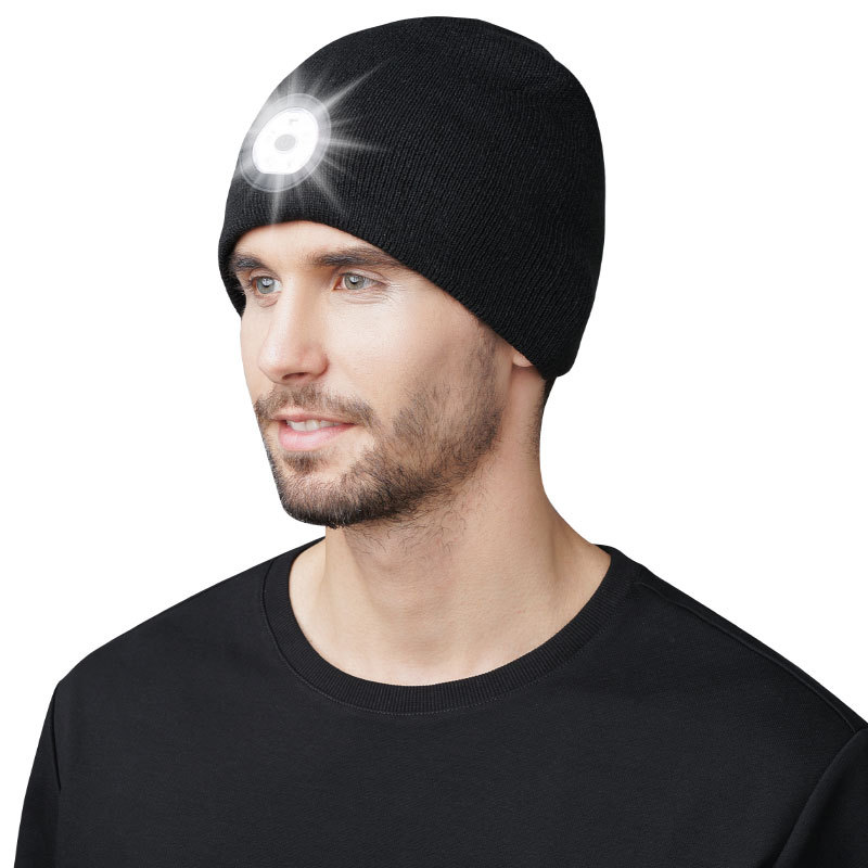 Strange new Amazon outdoors lighting LED Head mounted Headlight Warning light knitting Hat lights Removable