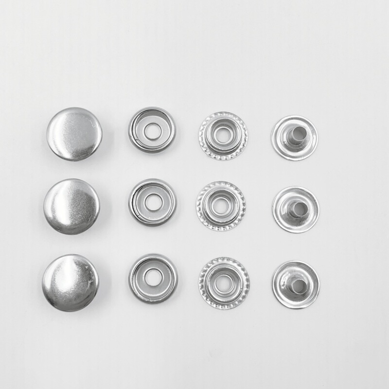 Wholesale 201 Stainless Steel Large White Buckle Flat Clothing Metal Snap Button Set Tent Cloth 15mm Hidden Snap Button