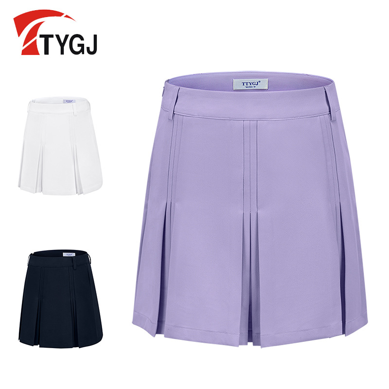 Spring and Autumn New Golf pleated skirt high waist A- line anti-exposure micro elastic simple fashion sports skirt