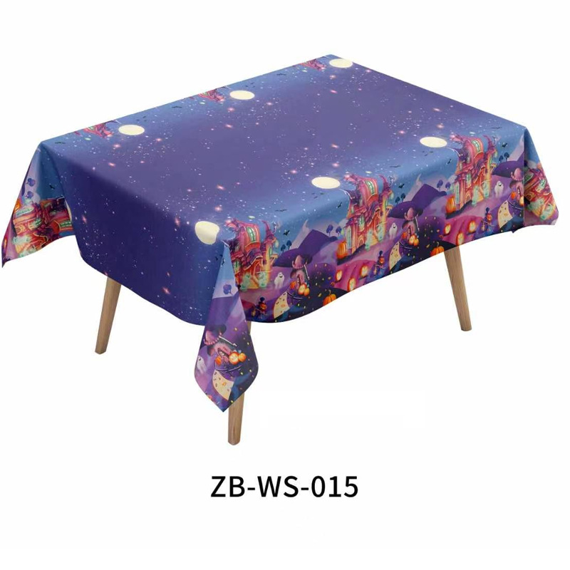 Mantel desechable para fiestas transfronterizas de Halloween, Navidad y Año Nuevo, mantel de Disney, perlado, material MOPP sin necesidad de lavado