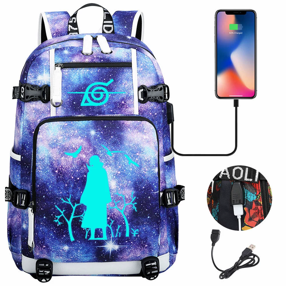 Naruto, capacious school bag for leisure, backpack for traveling, wholesale, for teenagers