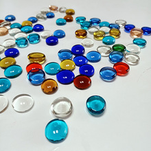 彩色玻璃扁珠七彩玻璃石鱼缸造景水族装饰儿童挖宝玩具水晶散珠