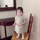 Cutemily Summer Ins Female Baby School Style Tencel Knitted Shirt Female Treasure Collar Top + Skirt 2-Piece Set