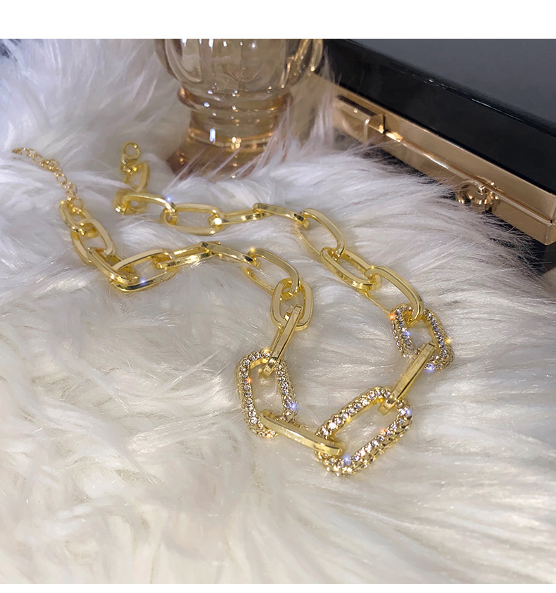 Fashion Geometric Alloy Inlay Rhinestones Womenu0027S Necklace