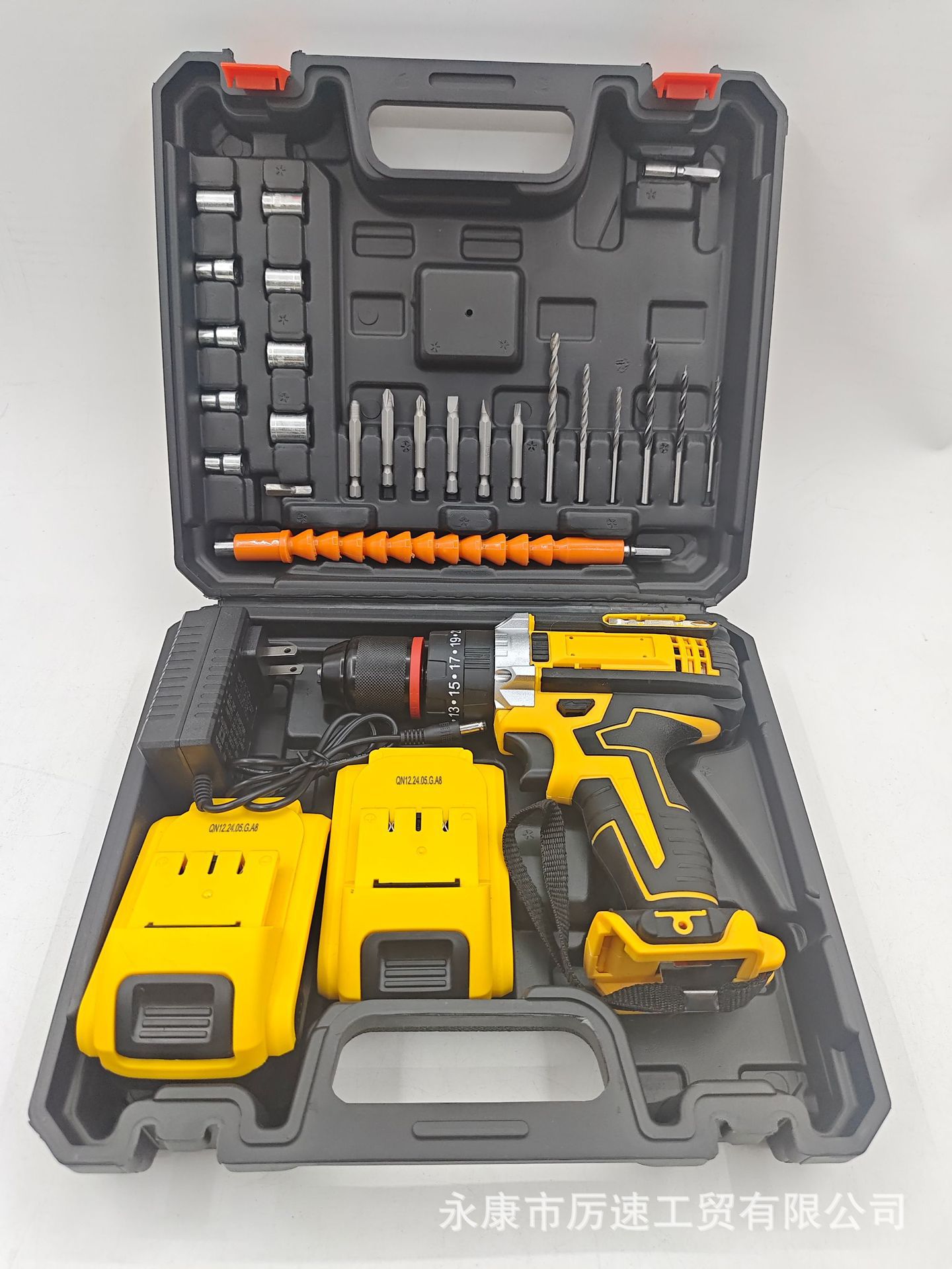 Herramientas eléctricas domésticas transfronterizas taladro de impacto de litio eléctrico de alto rendimiento taladro eléctrico de grado industrial taladro de mano multifuncional carga