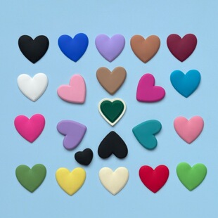 Pvc Soft Glue Patch Heart DIY Jewelry Car Jewelry Home Refrigerator Sticker Accessories Mobile Phone Case Stereo Patch