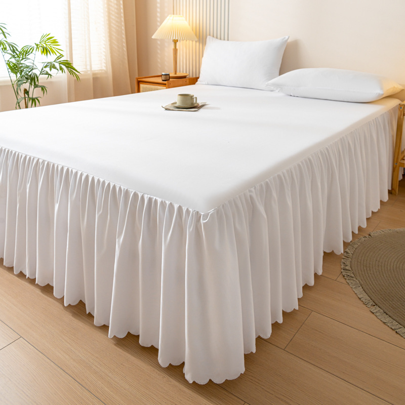 Bed skirt type bedspread single piece dust cover protective cover 1.5 meters 1.8 bed wall non-slip lace bed sheet floor type ugly cover