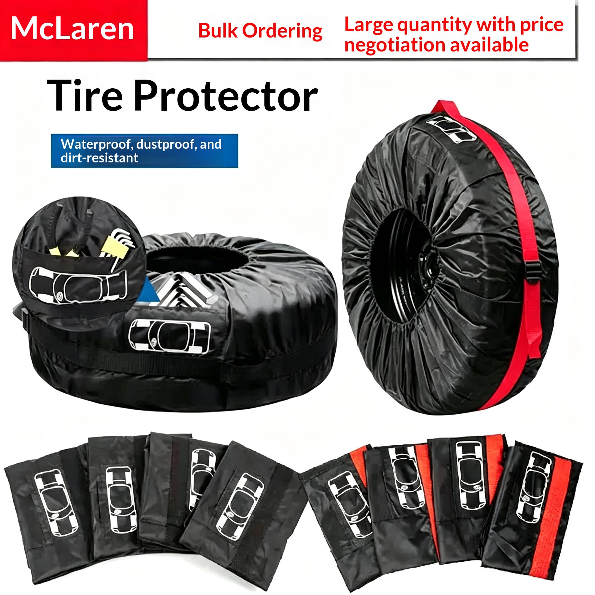 Cross-Border Special Car Tire Covers, Dust-Proof Tire Covers, Snow Tire Covers, Anti-Corrosion Tire Protection Covers, Dirt-Resistant Wheel Covers