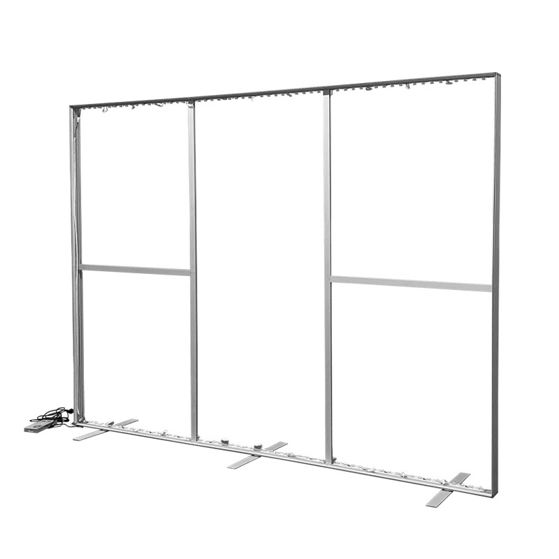 Caja de lámparas plegables de SEG Cable 8cm de aluminio en el extranjero pared de fondo de la fábrica de Shanghai estand de pantalla rápida portátil