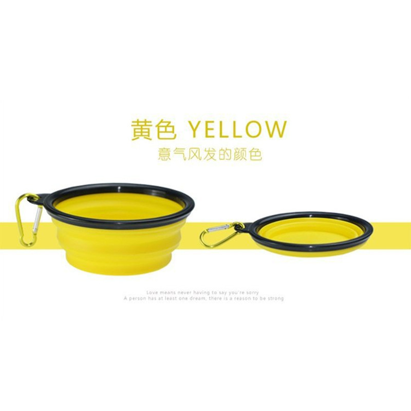 Perro de Mascota de silicona plegable tazón al aire libre tazón para beber portátil perro tazón al aire libre beber suministros de viaje perro tazón de comida