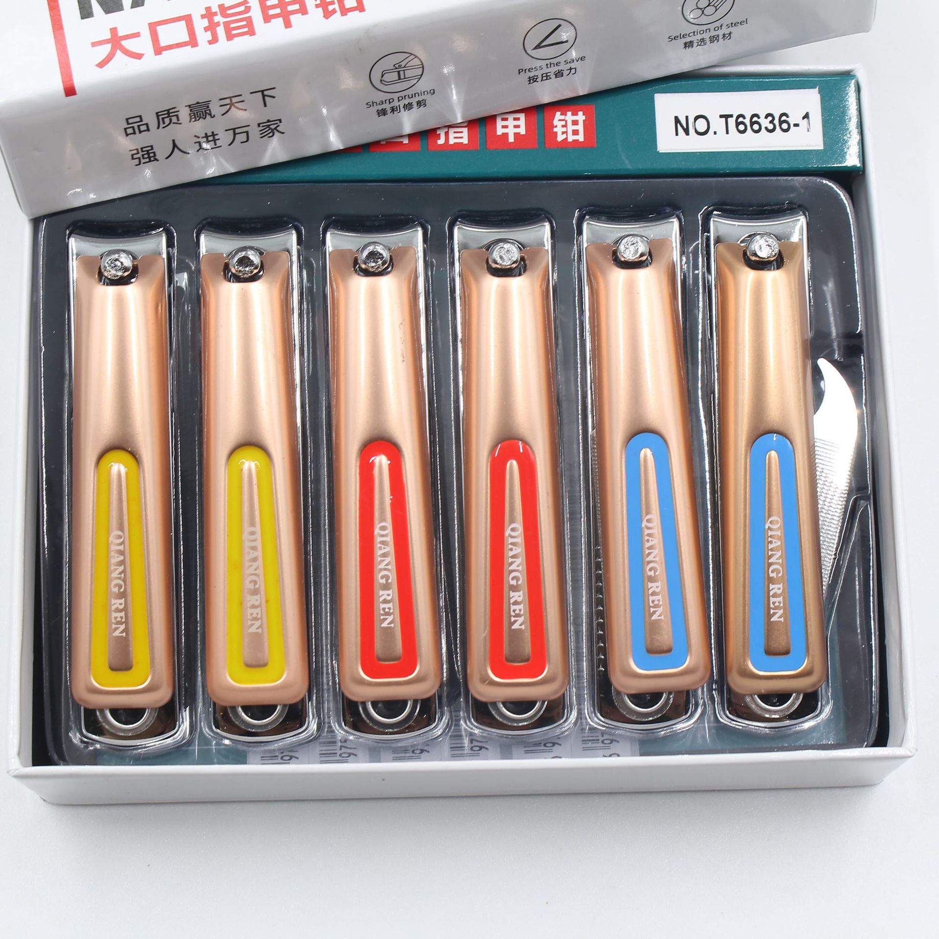 Jinda strongman nail clippers large nail clippers 6636-1 a box of 12 large wholesale two yuan store supply