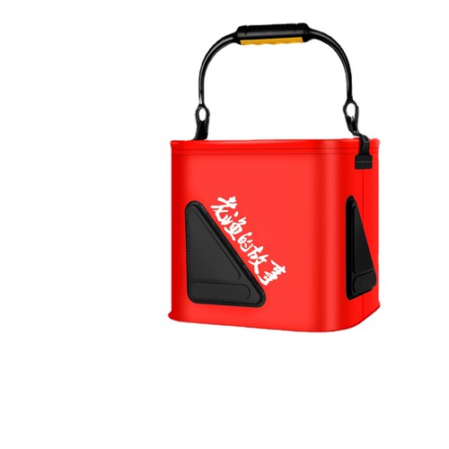 Fishing small square bucket EVA bucket Square fishing bucket with net Foldable portable bucket Car bucket