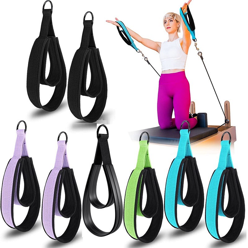 Yoga and Pilates Equipment Accessories with Foot Straps, Handle Straps, Leg Straps, Yoga Core Bed Foot Pedals, Double Ring Straps