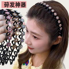 女性用ラインストーン梅の花ヘッドバンド、洗顔専用ヘアピン、歯付きヘアバンド、滑り止めヘッドバンド、ヘアアレンジメント、ヘッドギア
