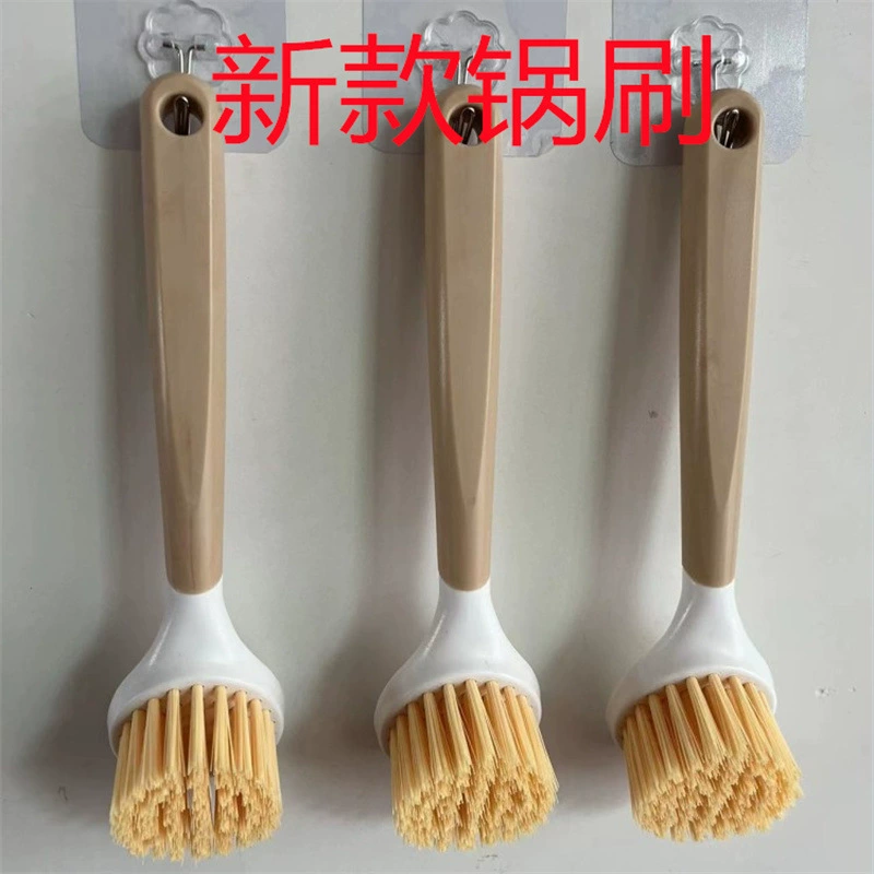 Пластиковая ручка горшок щетка Бытовая длинная ручка Чистящая щетка горшок деревянная ручка кухонная щетка для очистки масла оптом