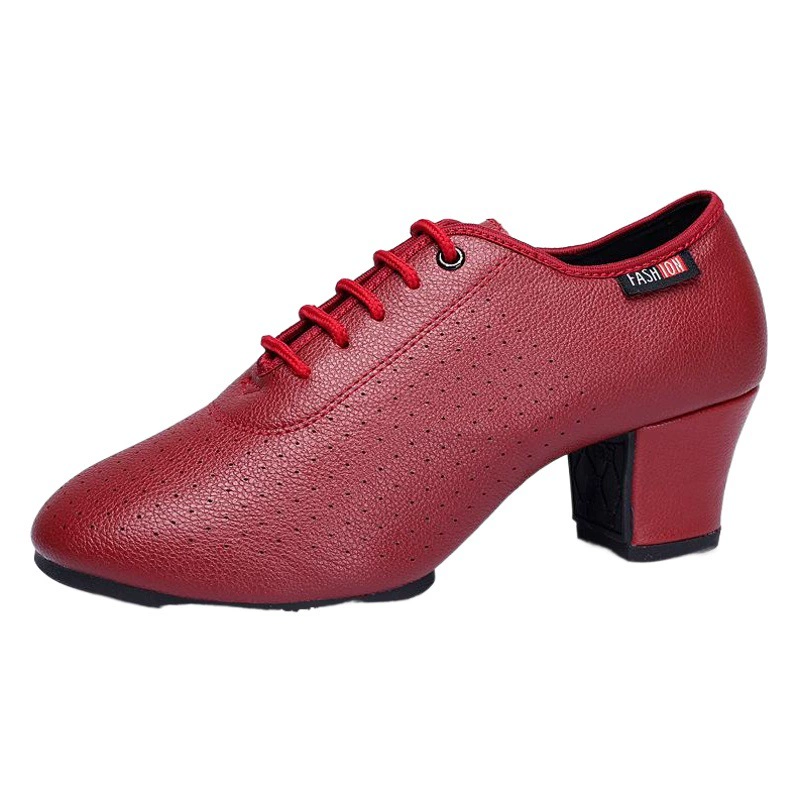 Обувь для танцев, женская обувь для латинских танцев для взрослых, женская обувь для квадратных танцев, обувь для учителей на среднем каблуке, дышащая обувь для матросских танцев на мягкой подошве