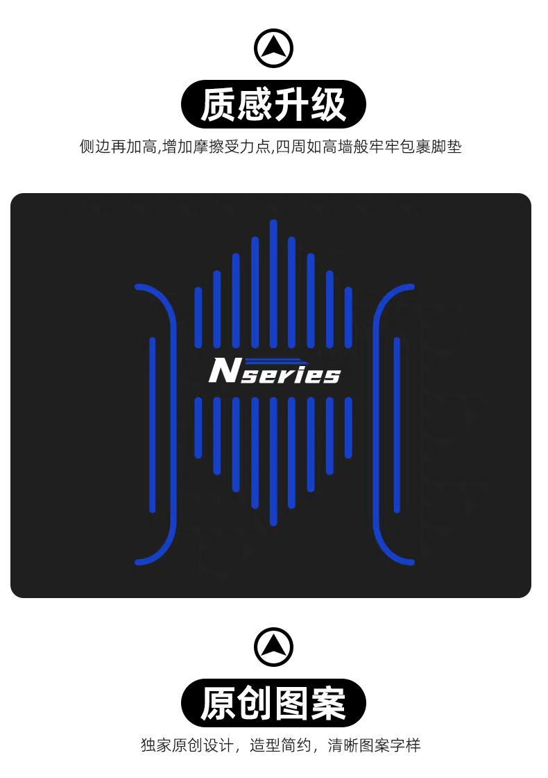 No.9 N Series n80/N90c electric motorcycle special foot mat, wear-resistant, thick, anti-slip electric scooter foot mat