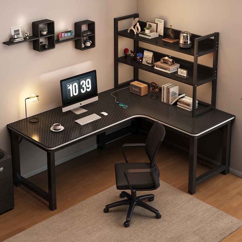 Corner Computer Desk E-Sports Double Desktop Home Corner Desk Bookshelf Combination Bedroom L-Shaped Office Desk