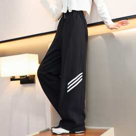 女童阔腿裤2025新款女大童春秋儿童直筒裤子春季女孩休闲运动炸街