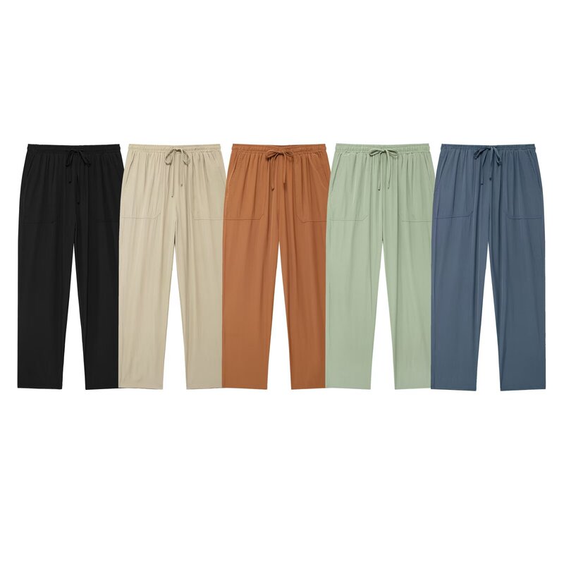 Europe and the United States cross-border wholesale 2024 autumn new women's drape and ankle pants solid color casual straight pants women
