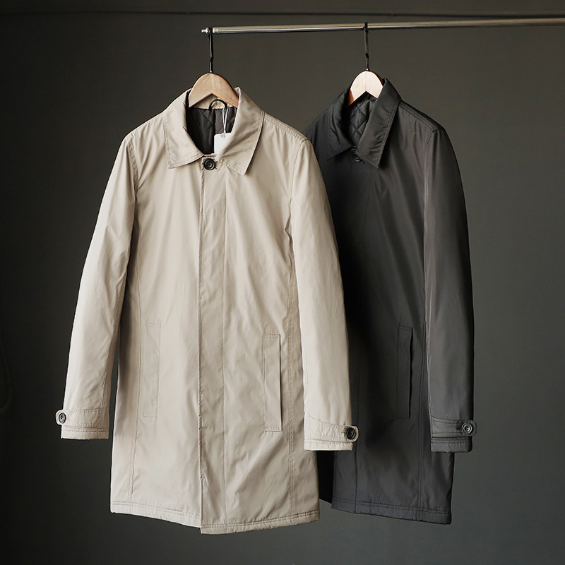 Premium Quality Goods 89 Euros Water-Resistant and Tear-Resistant Autumn/Winter Japanese Style Padded Warm Men's Mid-Length Trench Coat Premium Quality Goods 89 Euros Water-Resistant and Tear-Resistant Autumn/Winter Japanese Style Padded Warm Men's Mid-Length Trench Coat