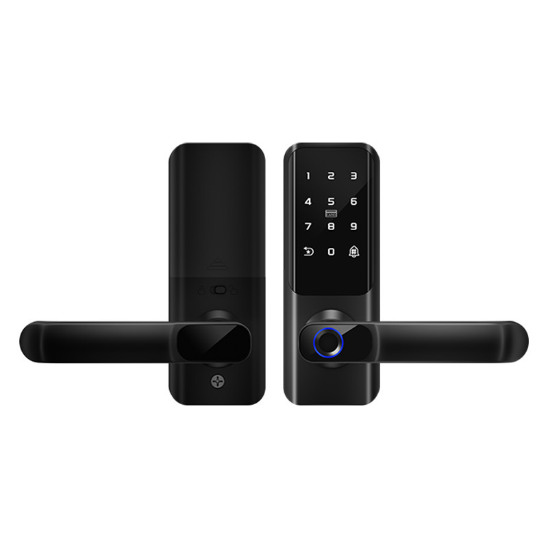 Cerradura inteligente TTLOCK de aleación de aluminio con huella dactilar y WiFi, superventas transfronteriza, para puertas de madera, con diseño antigraffiti, para apartamentos, del fabricante.