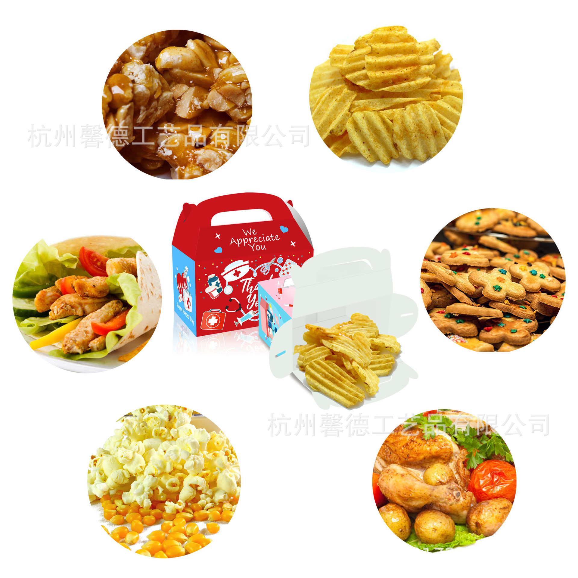 Regalo portátil cuerno de cartón rosa Día Internacional de la Enfermera médico fiesta