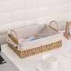 Table storage basket, woven storage system for bedroom, storage box