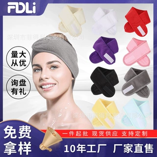 菲得利TEMU 亚马逊热品简约贴头巾洗脸发箍化妆欧美运动吸汗发带