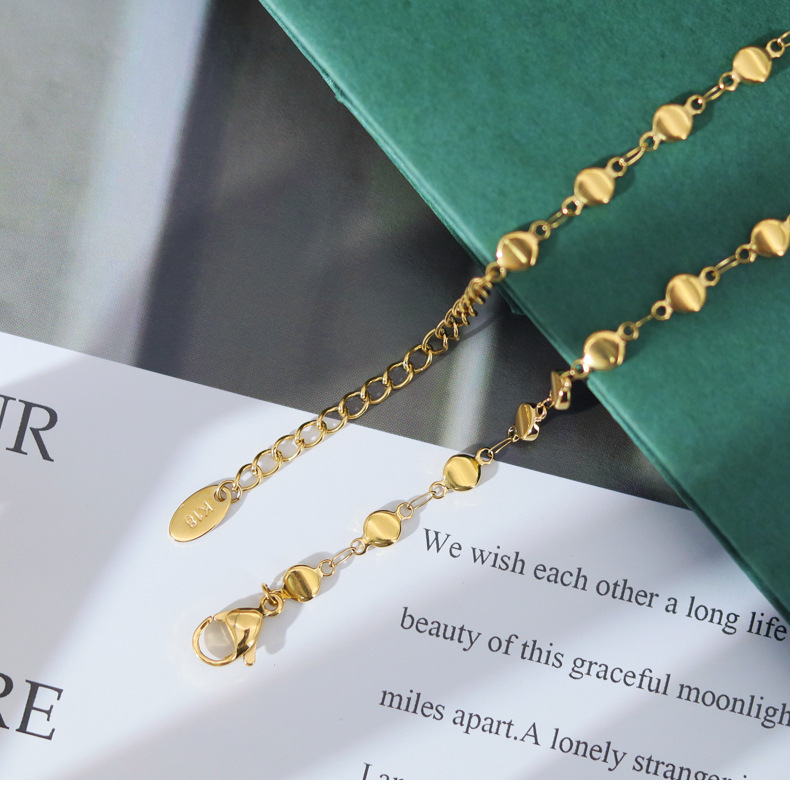 Simple Style Geometric Titanium Steel Gold Plated Necklace