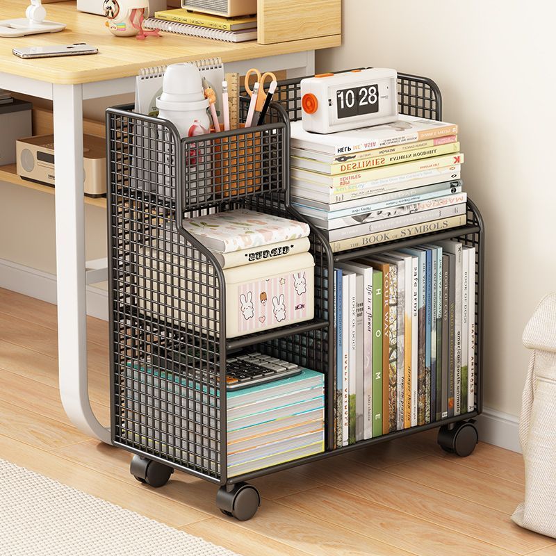 Bookshelf Floor-Standing Storage Rack Living Room Wall-Mounted Simple Bookcase Home Multi-Layer Storage Rack Office Storage Cabinet Bookcase