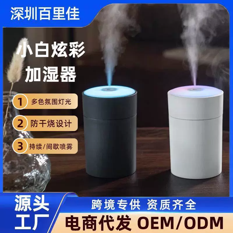 迷你桌面加湿器小型七彩静音桌面加湿器雾化器跨境香薰机