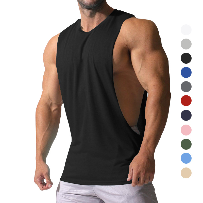 Camiseta sin Mangas Deportiva de Hombro Ancho para Hombre de Poliéster para Verano image 4