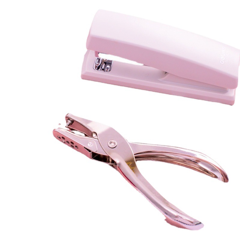 Gran grapadora de ahorro de mano de flores de embalaje de copia grapadora estudiante de oficina puncher