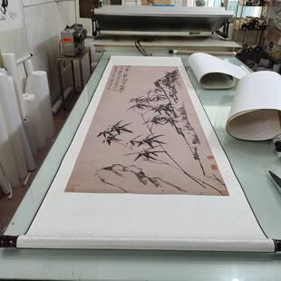 1:1 Replica of Zheng Banqiao's Bamboo and Stone Painting, Vintage Ink Floral Freehand Chinese Painting, Antique Copy, Free Shipping