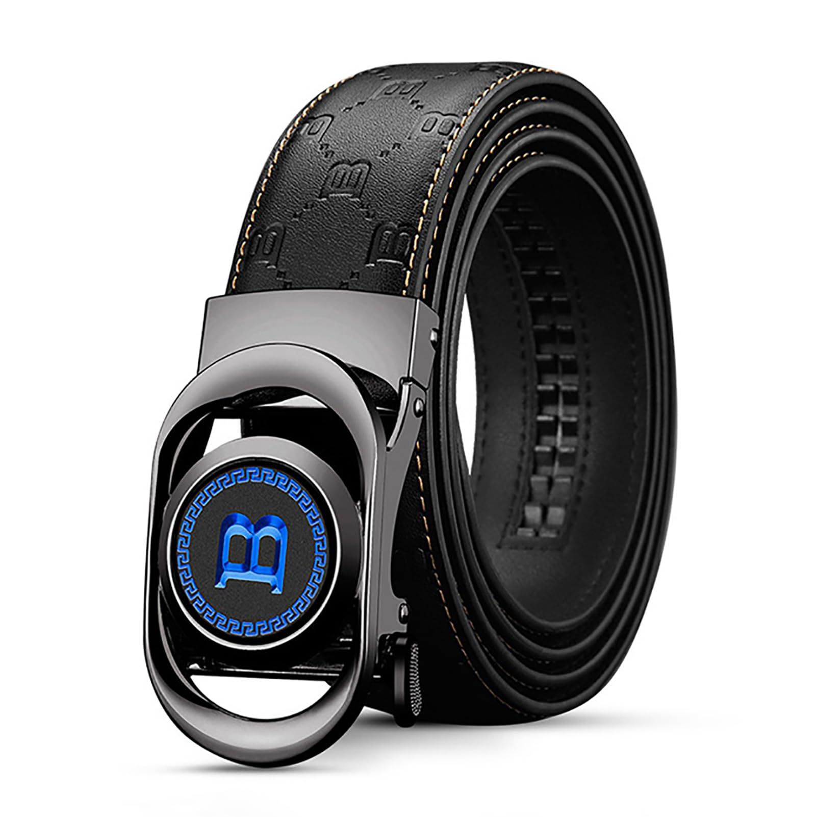 Cinturón de cuero genuino para hombre, informal, de negocios, impreso, popular, resistente a los arañazos y al desgaste, hebilla de cinturón, fabricante transfronterizo, venta directa al por mayor