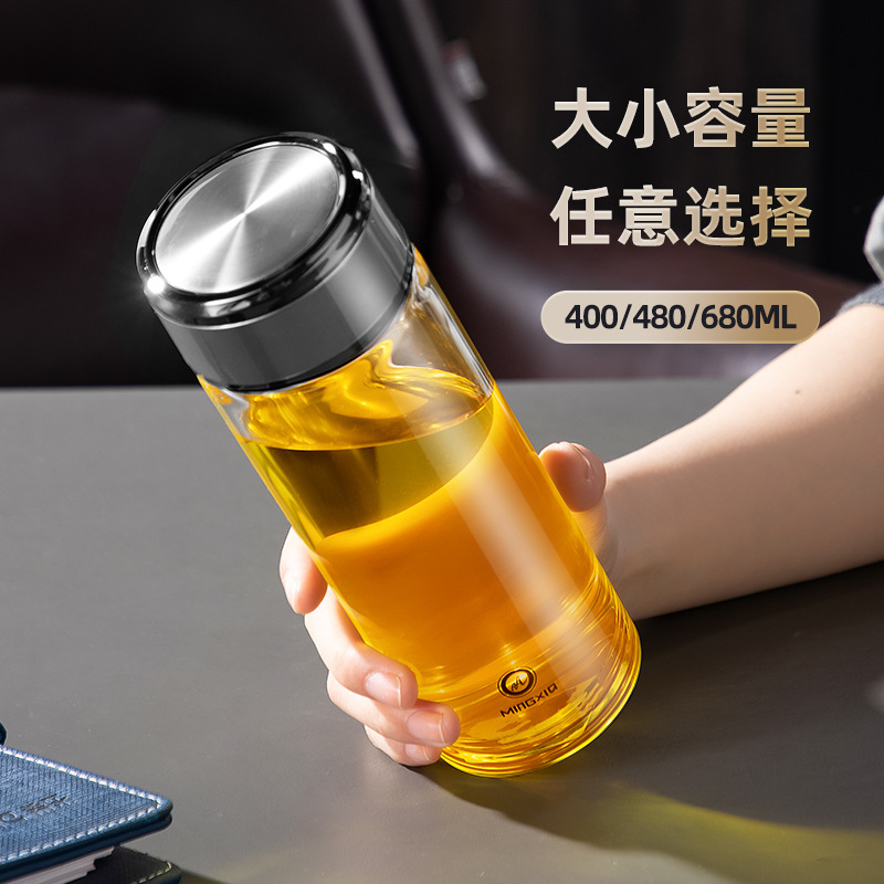 Mingxia 単層ガラス高ホウケイ酸透明家庭用車の水カップギフトカップ卸売カスタム印刷|undefined