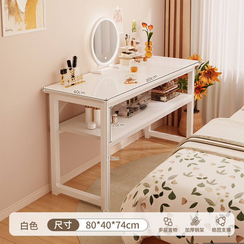 Comodador de dormitorio simple mesa de maquillaje moderna 2025 nueva luz de lujo simple alquiler de casa mesa de computadora rectangular