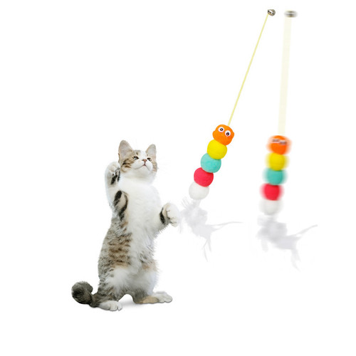Hanging swing cat toy, hanging door mouse, caterpillar, feather cat stick, hanging cat supplies