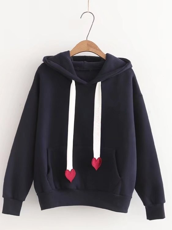 Cross-border foreign trade women's clothing Amazon new 2024 autumn and winter thickened pullover hooded fleece-lined slimming loose sweater