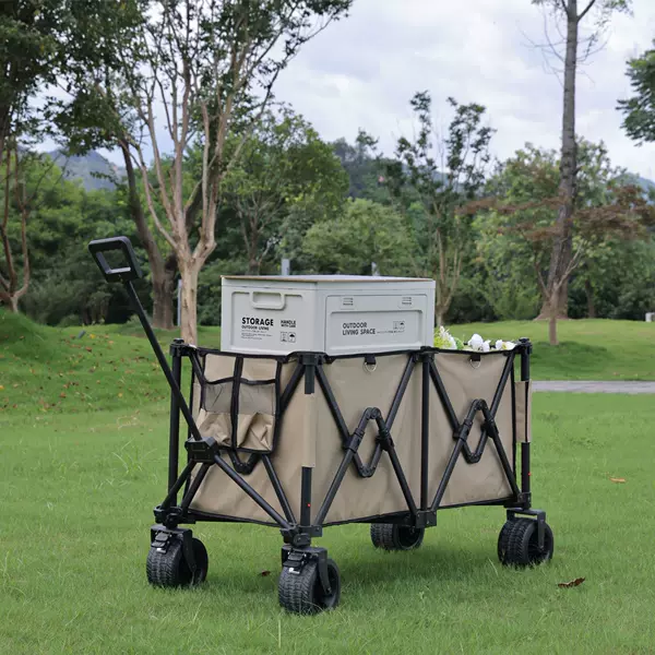 Oversized Camp Car Outdoor Folding Cart Picnic Camping Crane Gathering Portable Tent Trailer Camping Car
