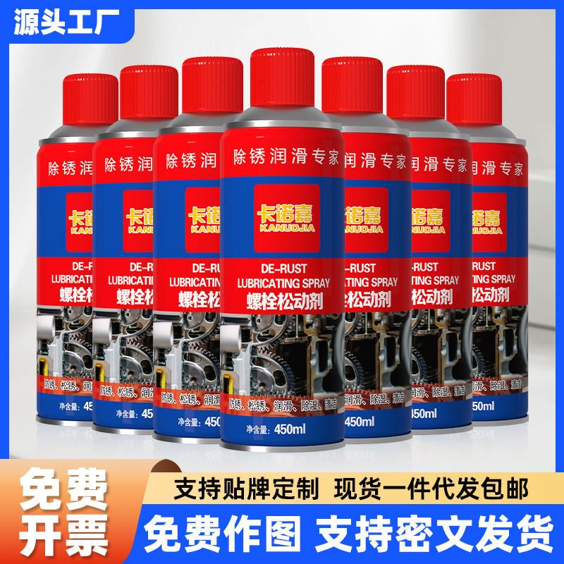 Loose Bolt Rust Removal and Anti-Rust Lubricant Cleaning Car Door and Window Screws Rust Removal Spray Metal Rust Remover