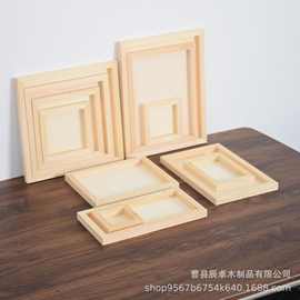 粘土画框实木多规格立体油画展示框diy黏土展示相框现代简约挂墙