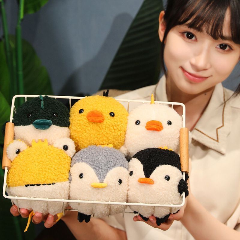 봉제 장난감 감압 핀치 치킨 인형 귀여운 PUFFER 인형 펭귄 인형 여성을위한 슈퍼 소프트 인형 베개 선물