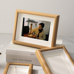 Solid wood photo frame table hollow 6 inches 8 inches washed photos made into photo frames hanging on the wall framed outer frame photo frame wholesale