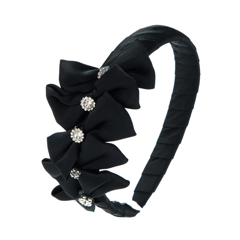 Fashion Bow Knot Cloth Inlay Rhinestone Hair Band display picture 5