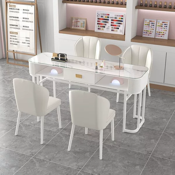 Fashionable Internet Celebrity Nail Salon Table and Chair Set, Simple and Economical Special Offer, Japanese-Style Single/Double Nail Table